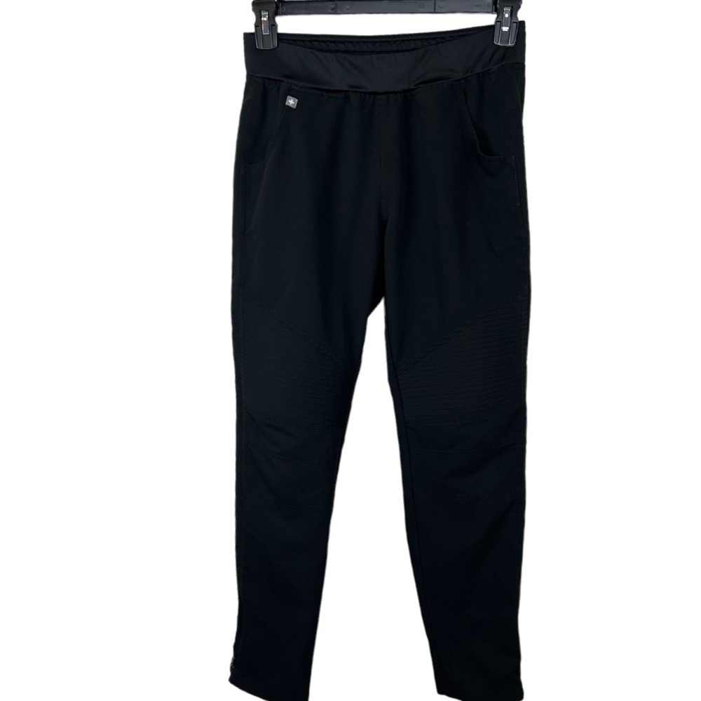 Figs Kayne Moto Black Scrub Pants